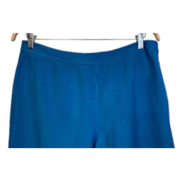 Kasper Women’s Linen Pants Side Zip Sz. 12 Blue - Picture 3 of 5